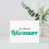 "Live Wise At WiseMart" - Postkarte (Stehend Vorderseite)