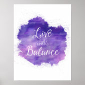 Live with Balance Typography Poster (Vorne)
