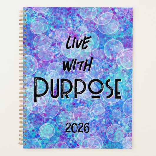 Live with Purpose Colorful  and Bright Planner Planer (Vorderseite)