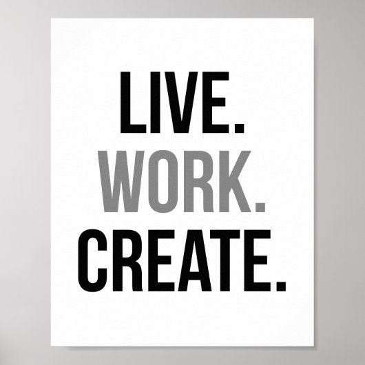 Live Work Create Poster (Vorne)