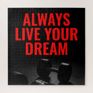 Live Your Dream Bodybuilding Training Fitness Puzzle