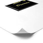 Live Your Dream Poster Yellowstone (Ecke)