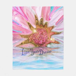 Live Your Dream - Rose Blume Power Fleecedecke