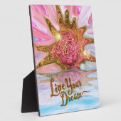 Live Your Dream - Rose Blume Power Fotoplatte (Seite)