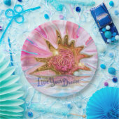 Live Your Dream - Rose Blume Power Pappteller (Party)