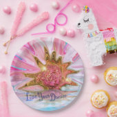 Live Your Dream - Rose Blume Power Pappteller (Party)