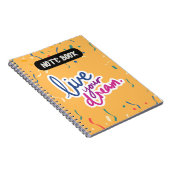 Live Your Dream Spiral Notebook - Inspirierend Notizblock (Rechte Seite)