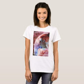 Live Your Dreams. Beautiful woman in space T-Shirt (Vorne ganz)