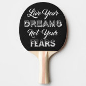 Live Your Dreams Custom Monogram & Color Paddel Tischtennis Schläger (Vorderseite)