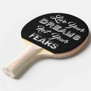Live Your Dreams Custom Monogram & Color Paddel Tischtennis Schläger