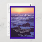 Live Your Dreams Postcard Postkarte (Vorne/Hinten)