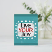 Live Your Joy Postcard Postkarte (Stehend Vorderseite)