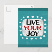 Live Your Joy Postcard Postkarte (Vorne/Hinten)