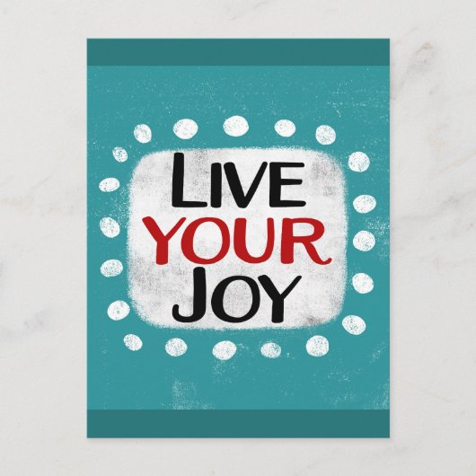 Live Your Joy Postcard Postkarte (Vorderseite)