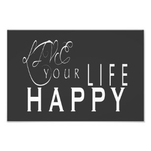 Live Your Life Happy Wedding Print 6x4, 12x8 Fotodruck
