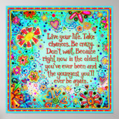 Live Your Life Quote Hübsch Poster (Vorne)