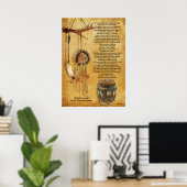 "Live your life" Tecumseh Dreamcatcher and Drum Poster (Heimbüro)