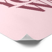 Live Your Life Your Way Quote Pink Typography Poster (Ecke)