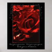 Live Your Passion Rose Poster (Vorne)