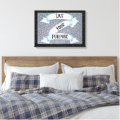 Live your Purpose Banner Wall Art Leinwanddruck (Insitu (Schlafzimmer))