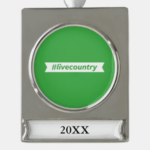 #LiveCountry Banner-Ornament Silber