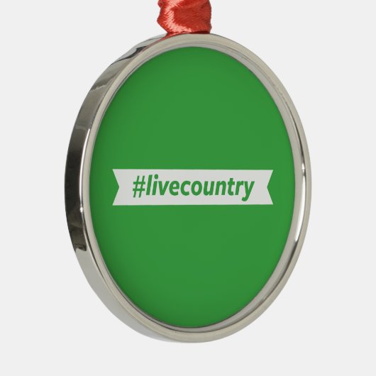#LiveCountry Silbernes Ornament (Rechts)