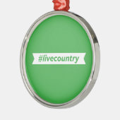#LiveCountry Silbernes Ornament (Links)