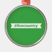 #LiveCountry Silbernes Ornament (Vorne)