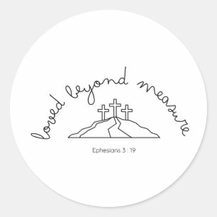 Lived Beyond Measurement Sticker Christlich Faith 
