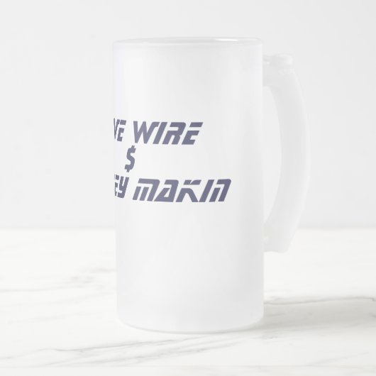 LIVEdraht, $, GELD MAKIN Mattglas Bierglas (VorderseiteRechts)