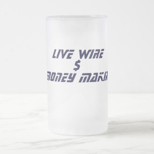 LIVEdraht, $, GELD MAKIN Mattglas Bierglas