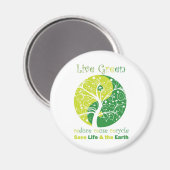 LiveGreen - Ying Yang 1 Magnet (Vorderseite/Rückseite)