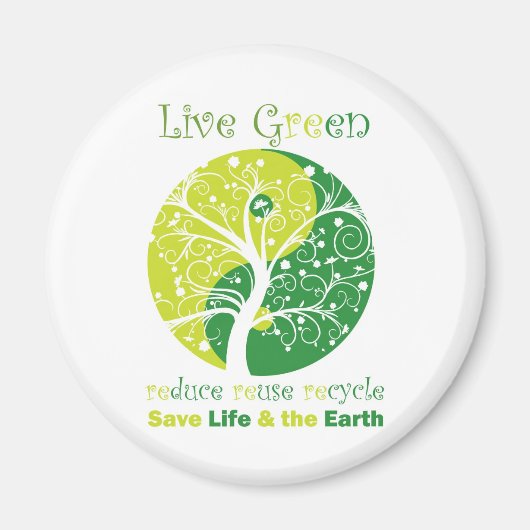 LiveGreen - Ying Yang 1 Magnet (Vorne)
