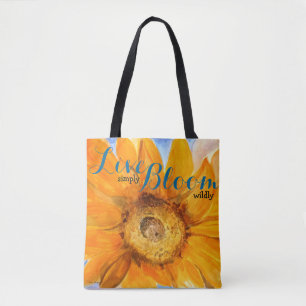 Liveinspirations-Sonnenblume-Kunst ganz über Tasche