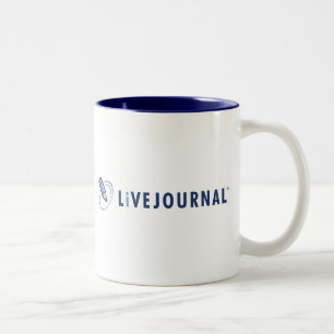LiveJournal Logo horizontal Zweifarbige Tasse