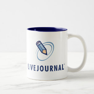 LiveJournal Logo-Vertikale Zweifarbige Tasse