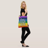 Livelachen-Liebe-Regenbogen ganz vorbei - drucken Tasche (Am Model)
