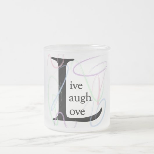 livelaughlove mattglastasse (Mittel)