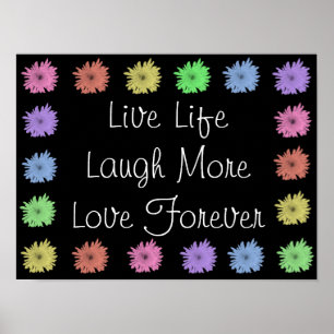 Liveleben-Lachen mehr Liebe für immer Poster