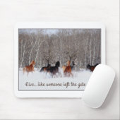 Liveleben ..... wie jemand verließ das Tor offen! Mousepad (Mit Mouse)