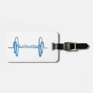 LiveLiebe-Aufzug-Gekritzel-Blau Gepäckanhänger