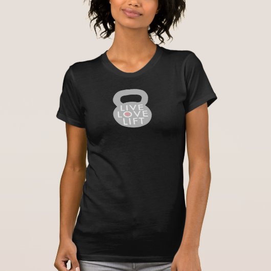 LiveLiebe-Aufzug Kettlebell T-Shirt (Vorderseite)