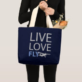 LiveLiebe-Fliege Jumbo Stoffbeutel (Vorderseite (Produkt))