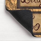 LiveLiebe-Lachen-Brown-Rahmen Mousepad (Ecke)