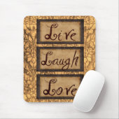 LiveLiebe-Lachen-Brown-Rahmen Mousepad (Mit Mouse)