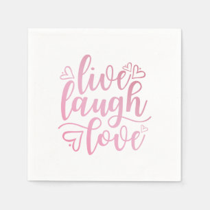 LiveLiebe-Lachen inspirierend, zitieren Sie   Serviette