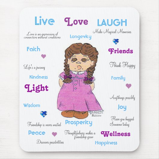 LiveLiebe-Lachen Mousepad (Vorne)