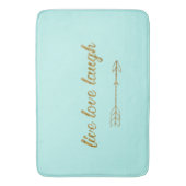 LiveLiebe-Lachen-Pfeil-GoldGlitzer-Schein groß Badematte (Vorderseite Vertikal)