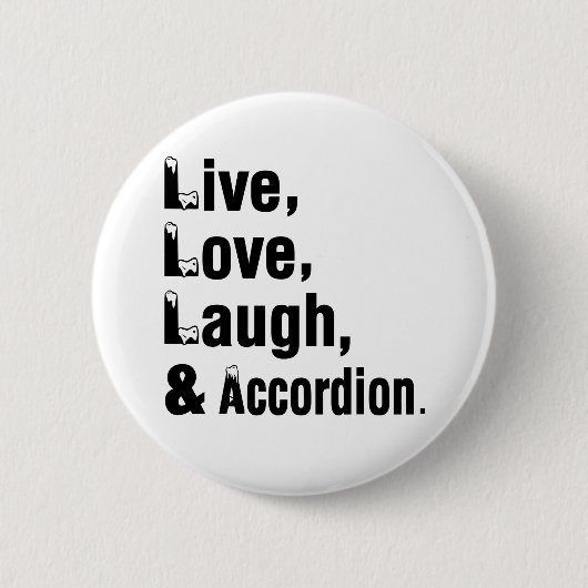 LiveLiebe-Lachen und Akkordeon Button (Vorderseite)