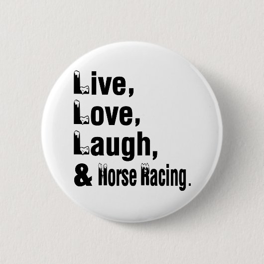 LiveLiebe-Lachen-und Pferdelaufen Button (Vorderseite)
